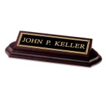 Mahogany Finish Clock and Desk Accessories